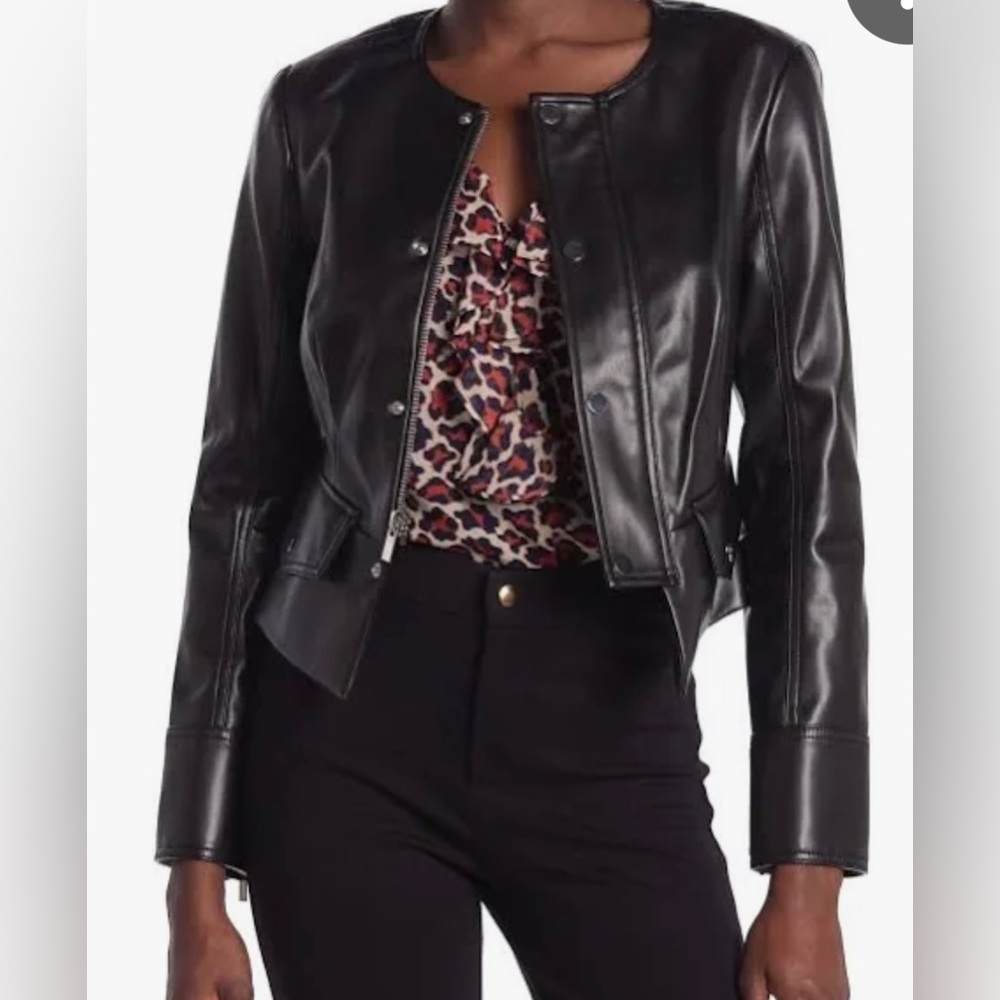 Diane von Furstenberg Women's Size 4 Leather Jacket.